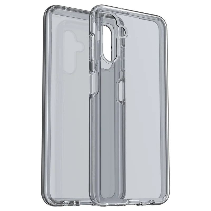For Samsung Galaxy A13 5G Clear Crystal Phone Case Anti-Scratch Hard PC Soft TPU Well-Protected Cover - Grey
