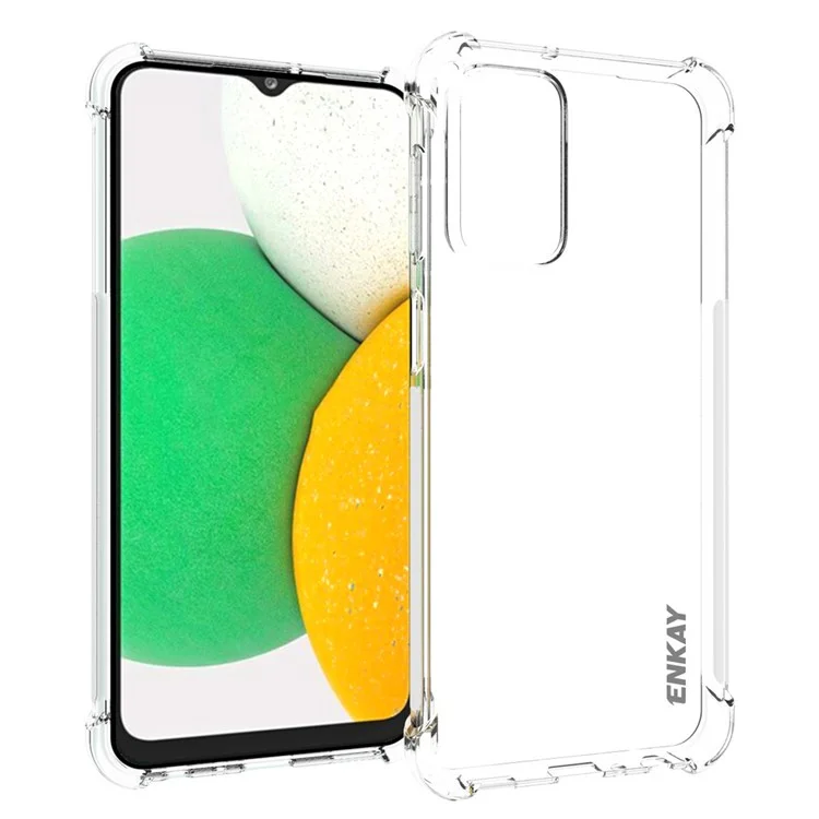 ENKAY HAT PRINCE for Samsung Galaxy A23 4G / 5G (Global Version) Transparent Anti-slip Phone Case Soft TPU Four Reinforced Corners Protection Cover