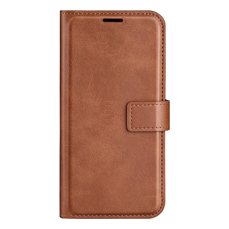 Para Samsung Galaxy M23 5G/F23 5G Anti-slip Texturizado Capa de Couro PU Recurso de Fecho Magnético à Prova de Choques Carteira Flip Capa - Marrom Claro