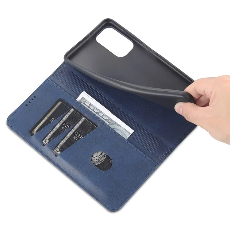 AZNS Portefeuille Case de Téléphone Pour Samsung Galaxy A23 4G (165,4 x 76,9 x 8,4 Mm) PU Couber Flip Couverture Magnétique Ferme de Téléphone Texturé Protecteur Avec Support - Bleu