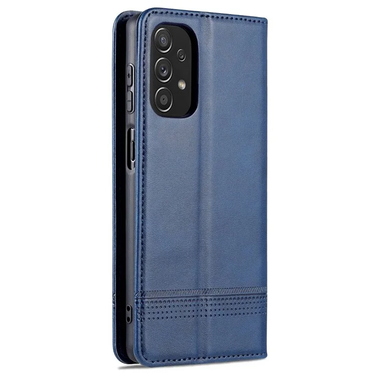 AZNS Portefeuille Case de Téléphone Pour Samsung Galaxy A23 4G (165,4 x 76,9 x 8,4 Mm) PU Couber Flip Couverture Magnétique Ferme de Téléphone Texturé Protecteur Avec Support - Bleu