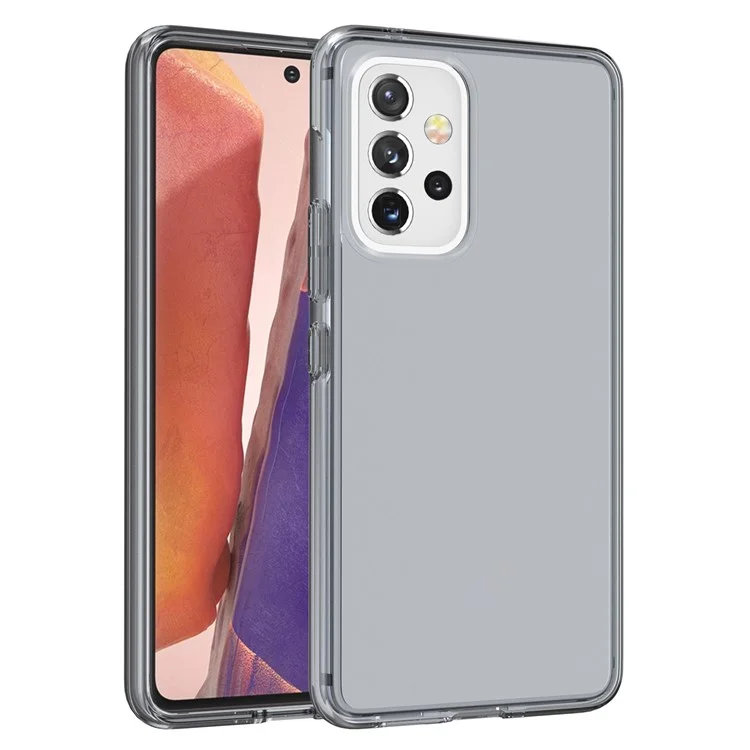 For Samsung Galaxy A53 5G Thicken Clear PC + TPU Phone Case Anti-Drop Protective Cover - Transparent Grey