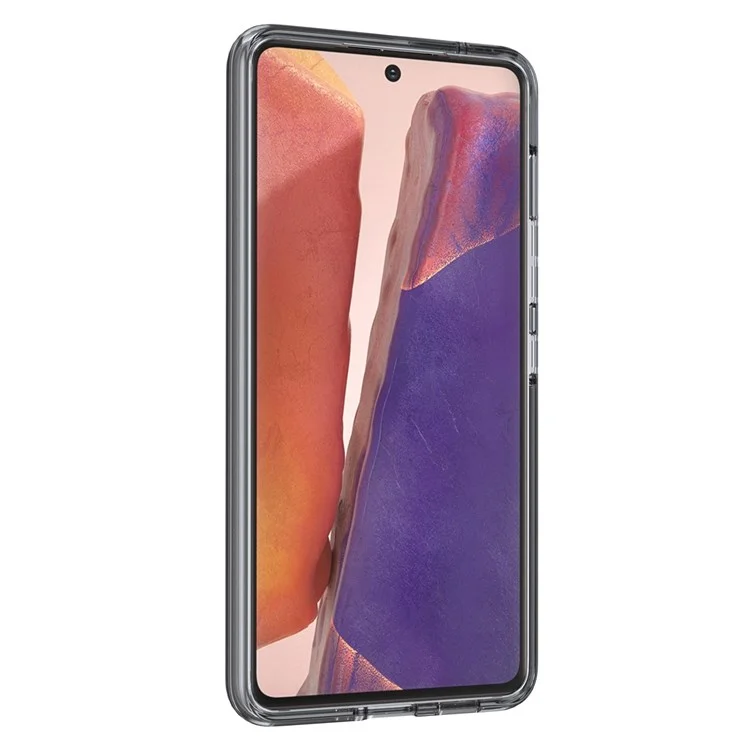 For Samsung Galaxy A53 5G Thicken Clear PC + TPU Phone Case Anti-Drop Protective Cover - Transparent Grey