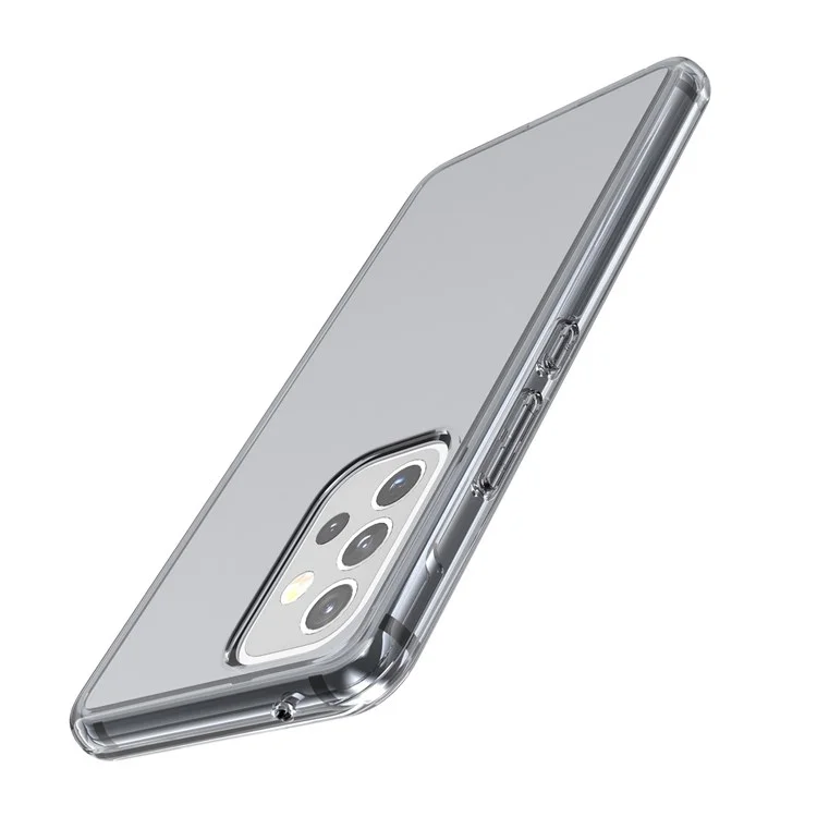 For Samsung Galaxy A53 5G Thicken Clear PC + TPU Phone Case Anti-Drop Protective Cover - Transparent Grey