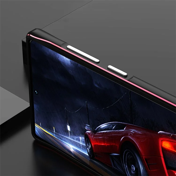 For Samsung Galaxy S22 Ultra 5G Precise Cutout Metal Bumper Case with Camera Lens Cover - Black