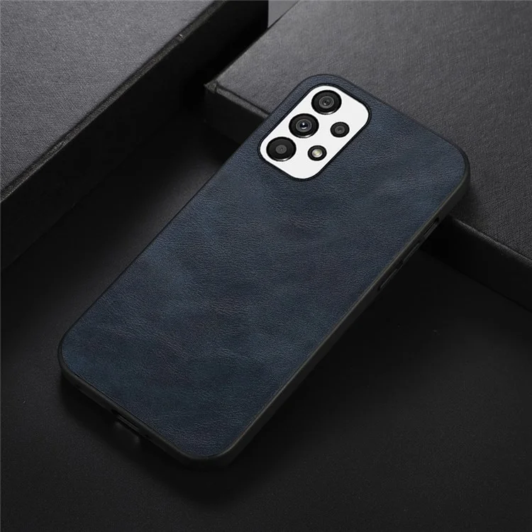 Para Samsung Galaxy A23 4G (165.4 x 76.9 x 8.4 Mm) Leather PU Texturizado + PC + TPU Mobile Case Shell - Azul