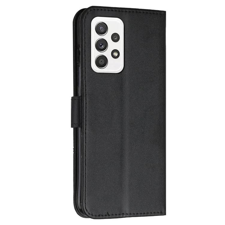 Para o Samsung Galaxy A23 4G (165,4 x 76,9 x 8,4 Mm) PU Cheating Livro Livro Case Case Pallet Stand TPU Tampa de Proteção Interior à Prova de Choque Com Cinta - Preto