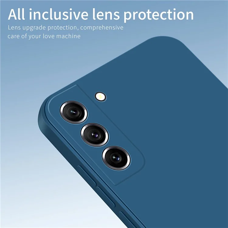 PINWUYO Soft TPU Phone Case for Samsung Galaxy S21 FE 5G, Precise Cutout Anti-Scratch Protective Phone Cover - Blue