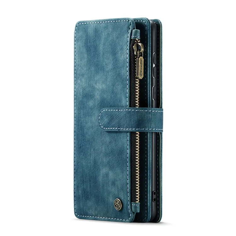 Serie Caseme C30 Per Samsung Galaxy A51 4G SM-A515 Design Piet Pie Leather Case Pocket Coperchio Pocket Pochatet Coperchio - Blu