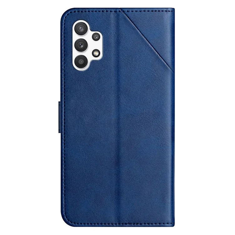 Ligne de Couleur Continue Impression de la Coquille de Téléphone en Cuir PU Pour Samsung Galaxy A13 4G, Portefeuille Flio Flip Pliable de Conception de Conception - Bleu