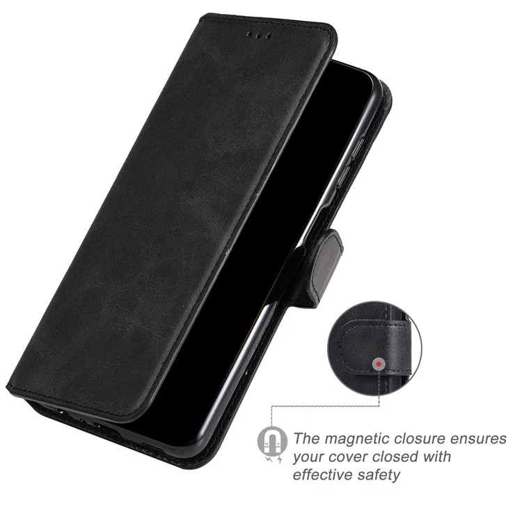 Para Samsung Galaxy A23 5G (Versão Global) / 4G / M23 5G / F23 5G Capa de Carteira de Couro PU com Fecho Magnético Ajustável - Preto