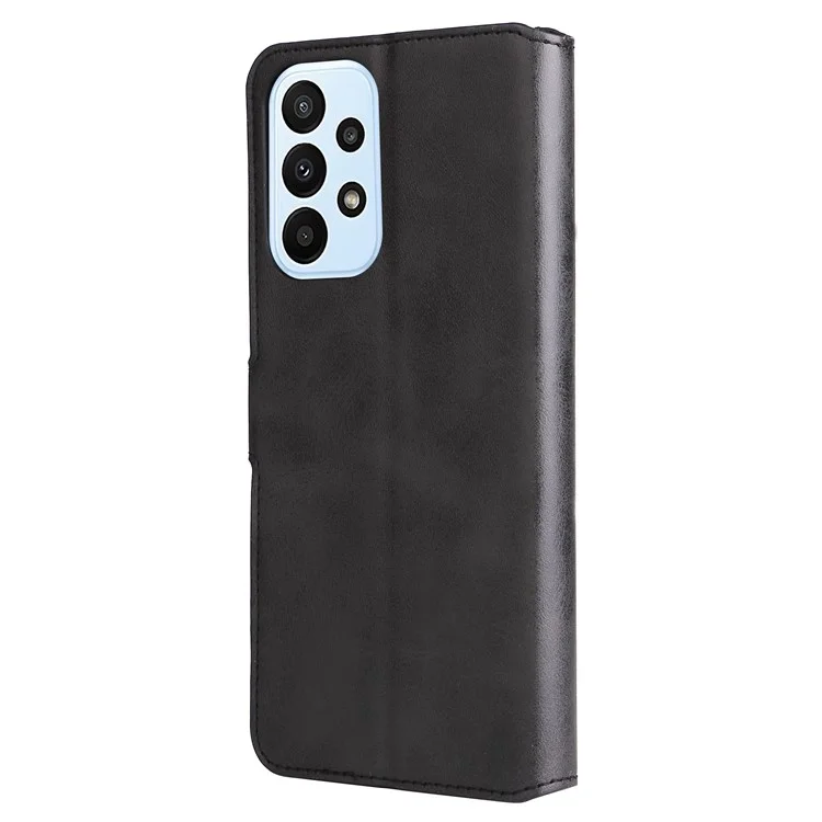Para Samsung Galaxy A23 5G (Versão Global) / 4G / M23 5G / F23 5G Capa de Carteira de Couro PU com Fecho Magnético Ajustável - Preto
