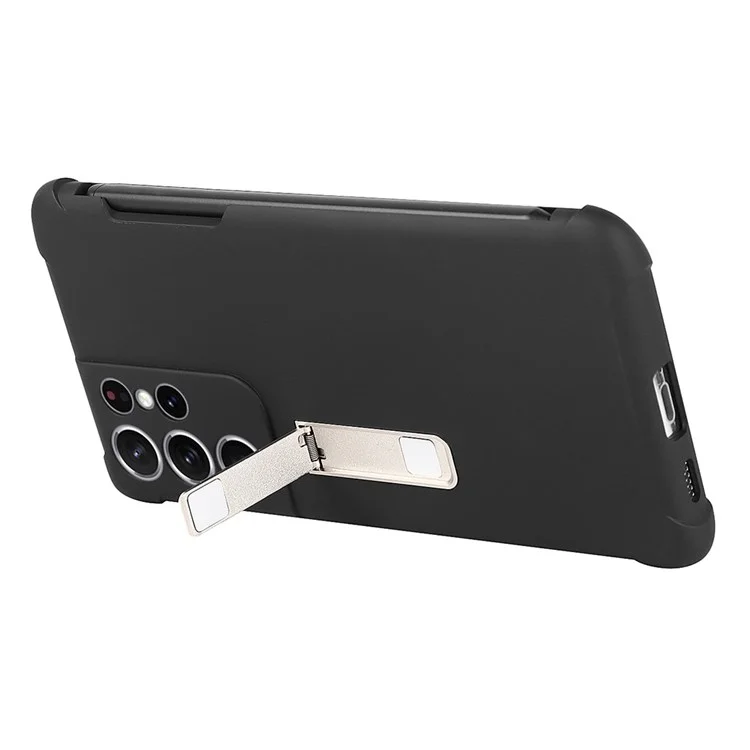 Per Samsung Galaxy S21 Ultra 5G Anti-scratch Matte Soft TPU Cell Phone Case Cover con Supporto e Portapenna