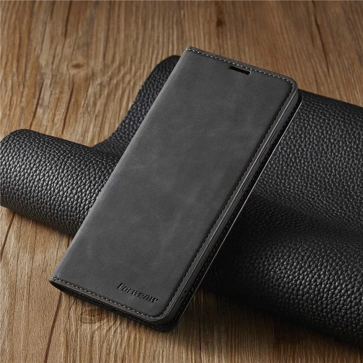 FORWENW pour Samsung Galaxy A23 5G (version mondiale) / 4G Fantasy Series Skin-touch PU Leather Stand Wallet Style Well-protected Anti-fall Mobile Phone Case - Noir