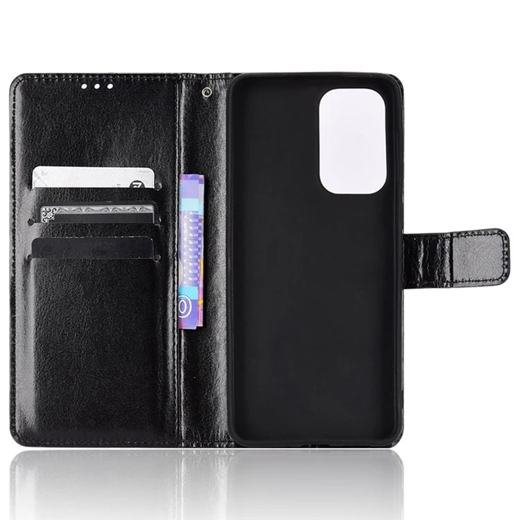 Per Samsung Galaxy A23 4G (165,4 x 76,9 x 8,4 Mm)/m23 5G/F23 5G PU Leather Crazy Horse Texture Case Copertina di Telefonia Mobile Anti-scratch - Nero