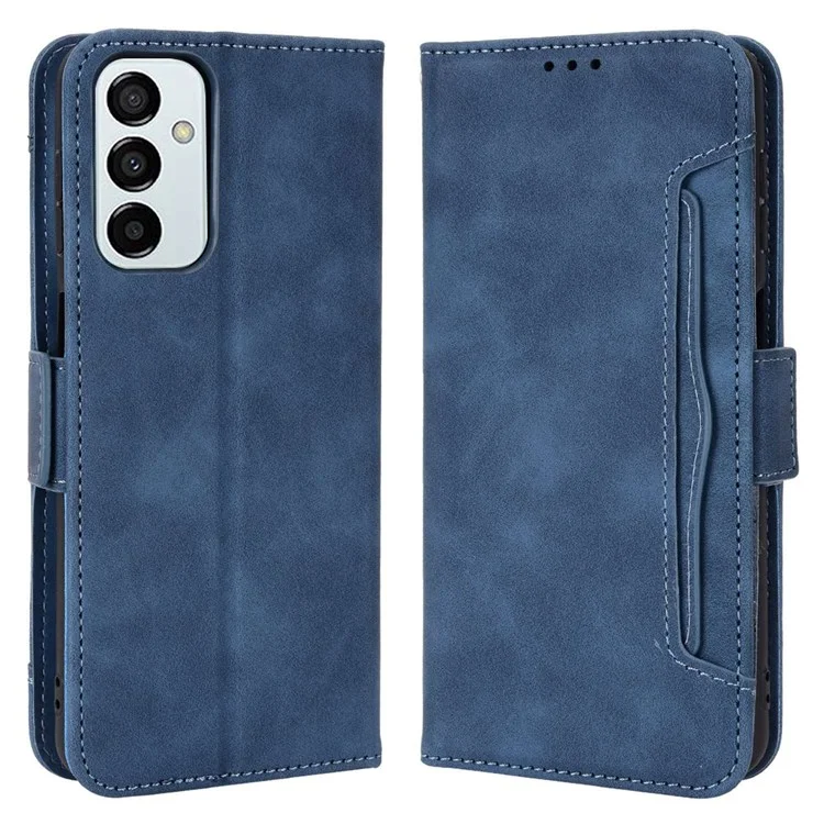 For Samsung Galaxy M23 5G/F23 5G Wallet Case Card Slots Holder Premium PU Leather Stand Shockproof Flip Protective Cover - Blue
