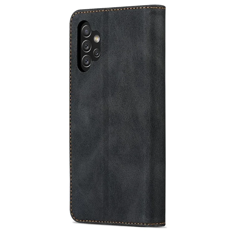 AZNS For Samsung Galaxy A13 4G PU Leather Wallet Folio Flip Phone Case Adjustable Stand Protective Cover - Black