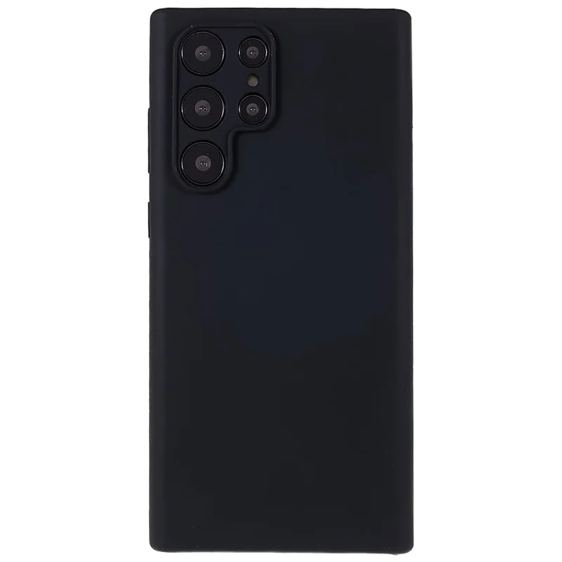 For Samsung Galaxy S22 Ultra 5G Mobile Phone Case Bag Soft Solid State Silicone Phone Case Phone Protector - Black