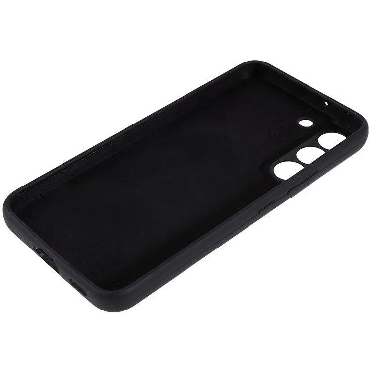 For Samsung Galaxy S22 5G Smartphone Case Bag Premium Solid State Silicone Anti-shock Mobile Phone Protector - Black