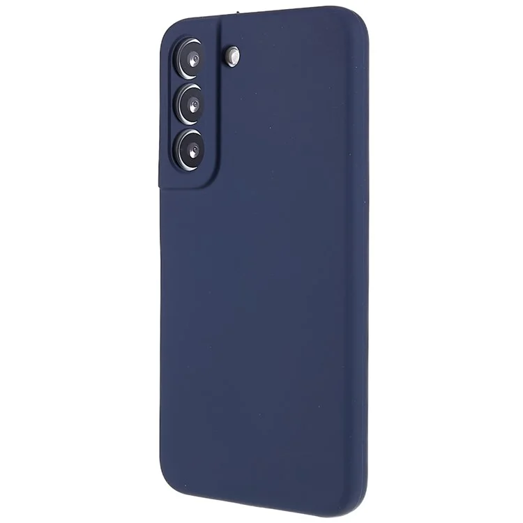 For Samsung Galaxy S22 5G Smartphone Case Bag Premium Solid State Silicone Anti-shock Mobile Phone Protector - Dark Blue