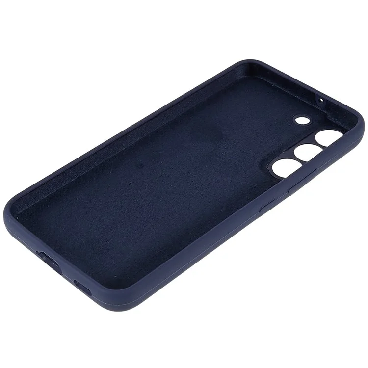 For Samsung Galaxy S22 5G Smartphone Case Bag Premium Solid State Silicone Anti-shock Mobile Phone Protector - Dark Blue