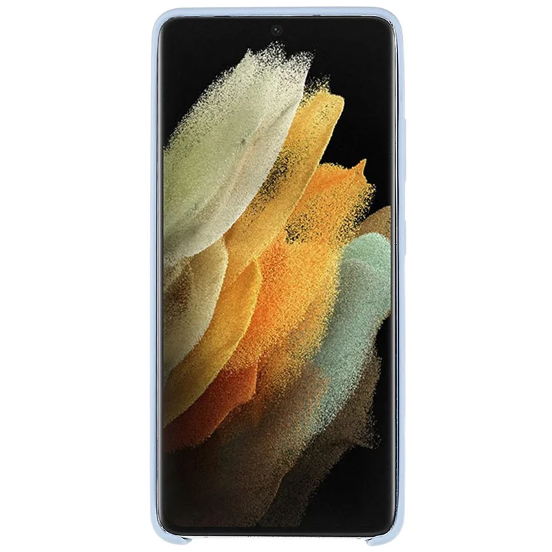 غطاء هاتف محمول لجهاز Samsung Galaxy S21 Ultra 5G من سيليكون الحالة الصلبة - أزرق فاتح