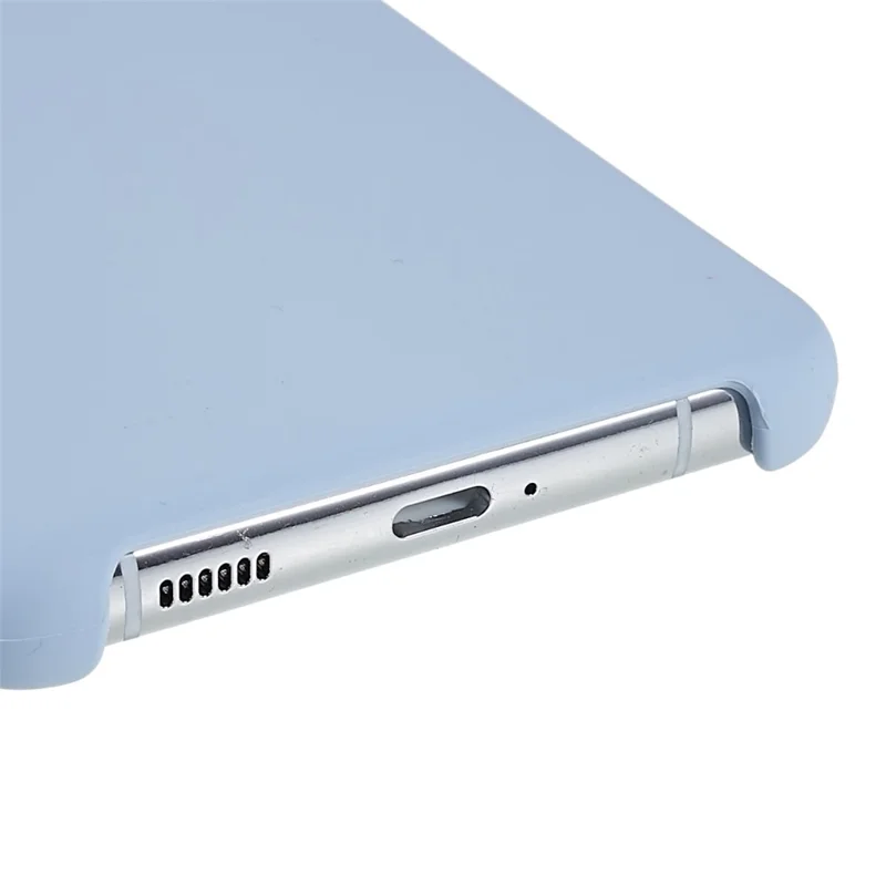 غطاء هاتف محمول لجهاز Samsung Galaxy S21 Ultra 5G من سيليكون الحالة الصلبة - أزرق فاتح