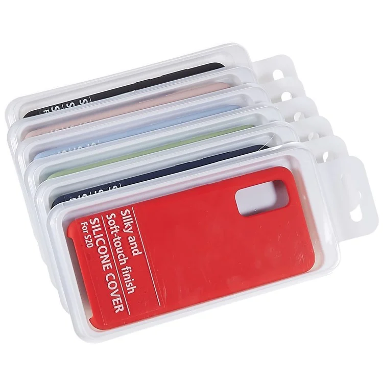 For Samsung Galaxy S20 5G/4G Premium Solid State Silicone Phone Case Mobile Phone Protector - Black