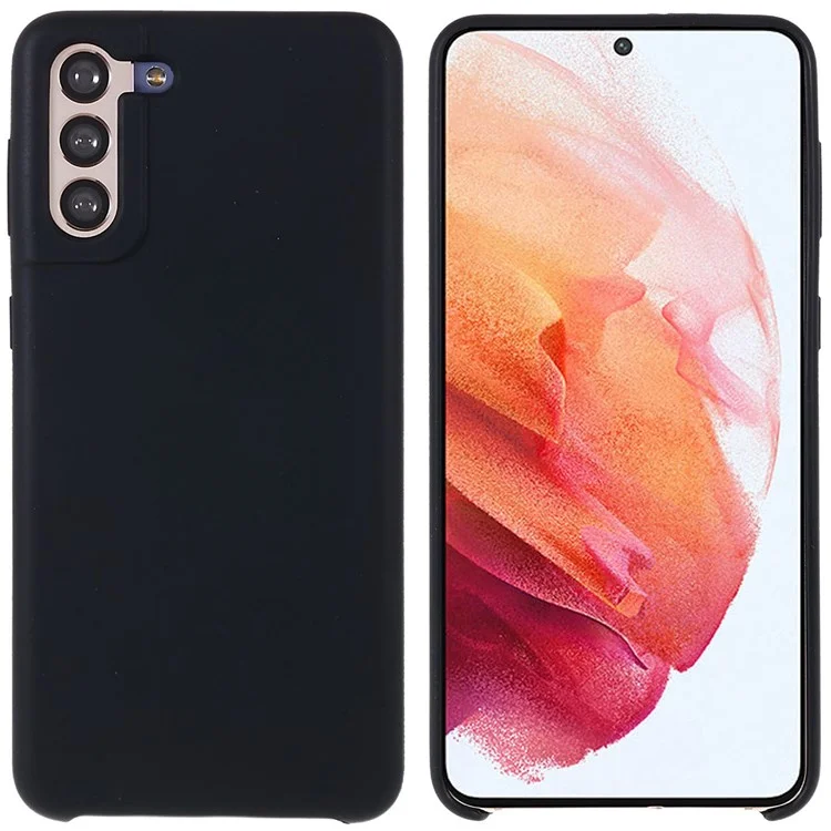 Para Samsung Galaxy S21+ 5G Funda de teléfono a prueba de polvo Premium Solid State Silicona Funda de teléfono móvil Protector de teléfono móvil - Negro