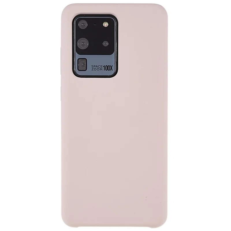 For Samsung Galaxy S20 Ultra Phone Covering Bag Premium Solid State Silicone Phone Case Mobile Phone Protector - Pink