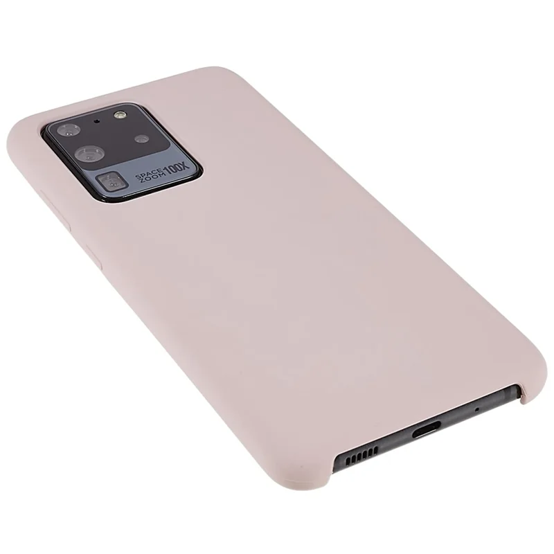 For Samsung Galaxy S20 Ultra Phone Covering Bag Premium Solid State Silicone Phone Case Mobile Phone Protector - Pink