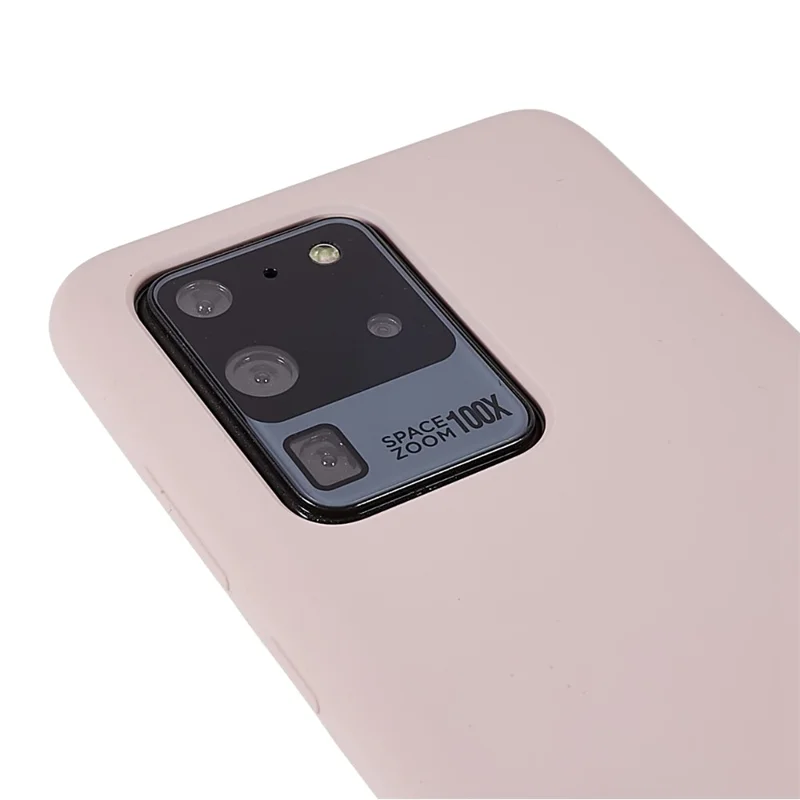 For Samsung Galaxy S20 Ultra Phone Covering Bag Premium Solid State Silicone Phone Case Mobile Phone Protector - Pink