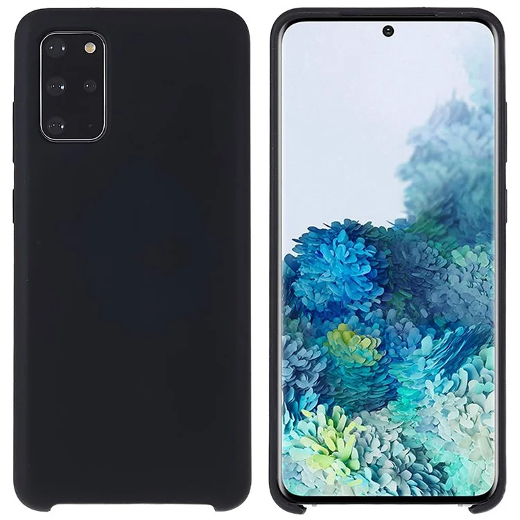 Para Samsung Galaxy S20 Más 5G/4G Case de Bolsas Telefónicas Duración Duración Sólida Silicona Teléfono Móvil Cubierta - Negro