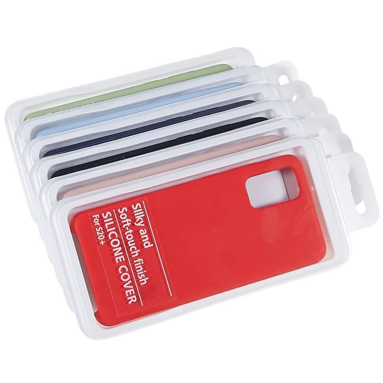 Para Samsung Galaxy S20 Más 5G/4G Case de Bolsas Telefónicas Duración Duración Sólida Silicona Teléfono Móvil Cubierta - Negro