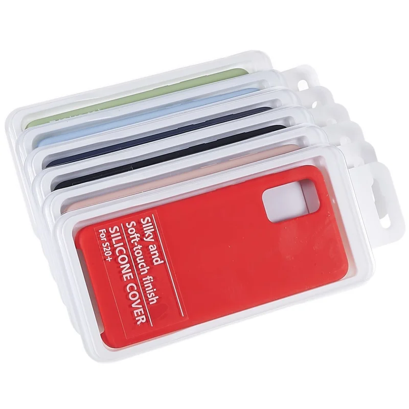 For Samsung Galaxy S20 Plus 5G/4G Phone Bag Case Durable Solid State Silicone Mobile Phone Protector Cover - Dark Blue