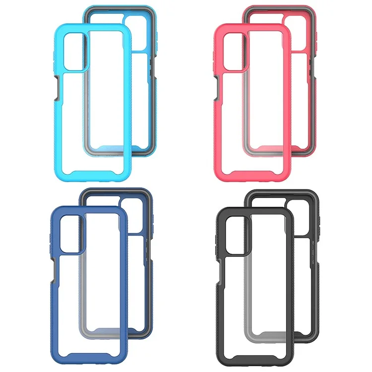 Für Samsung Galaxy A13 4G Klare Hülle Stoßabsorption Acryl + TPU + PC Schutzhülle - Schwarz