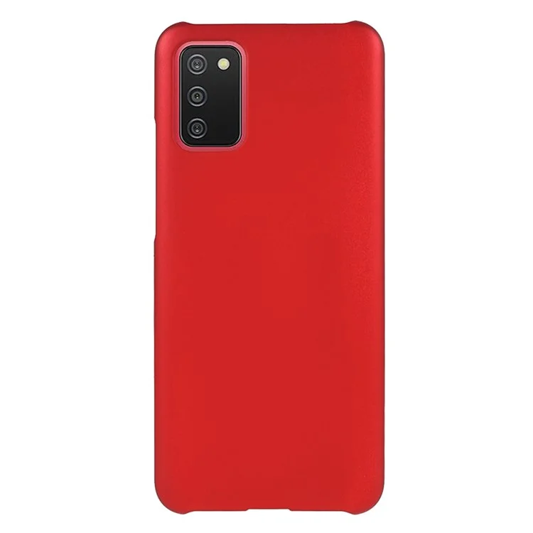 Для Samsung Galaxy A03S (164,2 X 75,9 Х 9,1 Мм) Глянцевая Поверхность Тонкий Корпус Прорезиненный Жесткий ПК Защитный Телефон - Красный