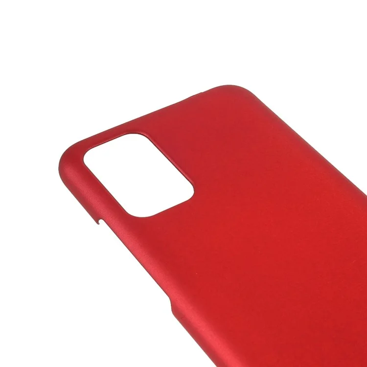 Для Samsung Galaxy A03S (164,2 X 75,9 Х 9,1 Мм) Глянцевая Поверхность Тонкий Корпус Прорезиненный Жесткий ПК Защитный Телефон - Красный