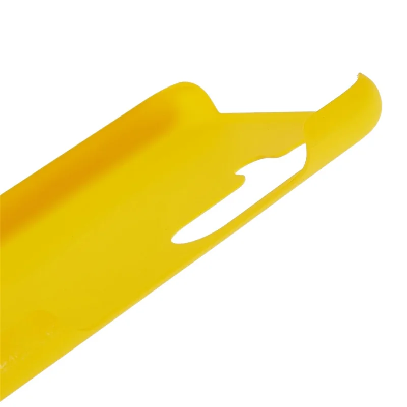 For Samsung Galaxy A13 5G Glossy Surface Hard PC Phone Case Anti-scratch Rubberized Protective Cover - Yellow