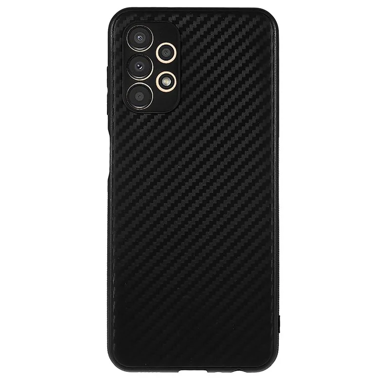 Para Samsung Galaxy A13 4G Textura de Fibra de Carbono TPU TPU Cubierta de Teléfono Anti-slip Edge