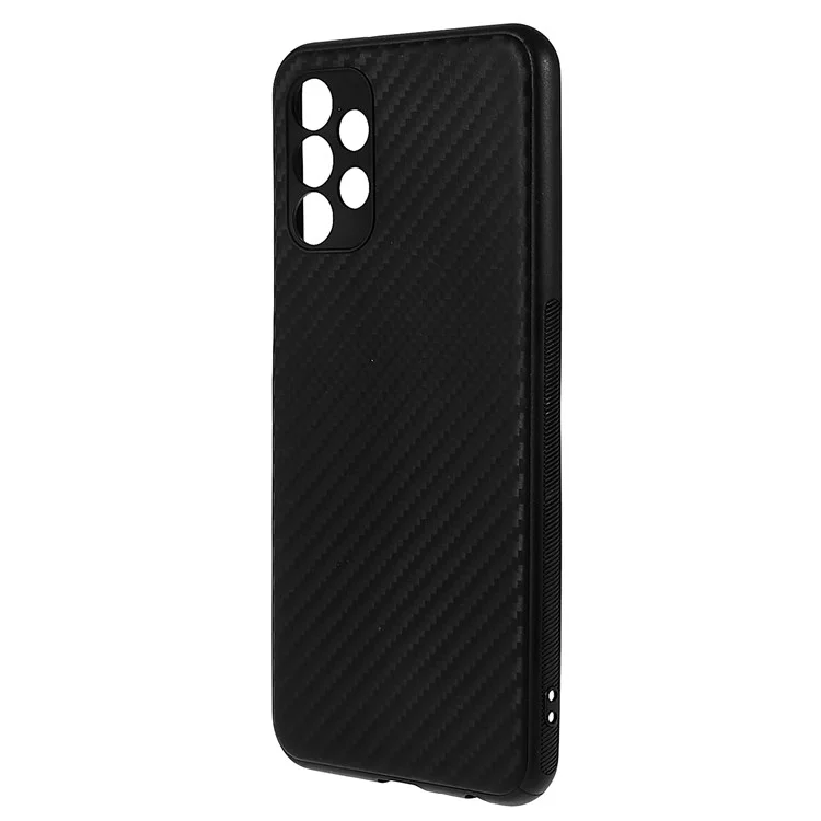 Para Samsung Galaxy A13 4G Textura de Fibra de Carbono TPU TPU Cubierta de Teléfono Anti-slip Edge