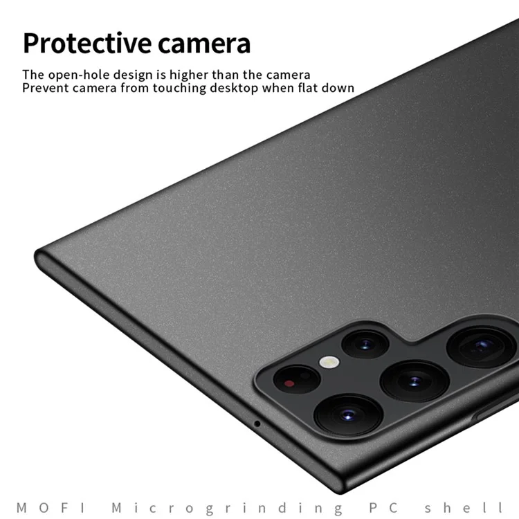 Étui de protection en polycarbonate mat MOFI Shield pour Samsung Galaxy S22 Ultra 5G - Noir