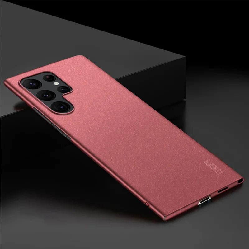 MOFI Shield Matte Series for Samsung Galaxy S22 Ultra 5G Fall Protection Hard PC Phone Case Protector Cover - Red
