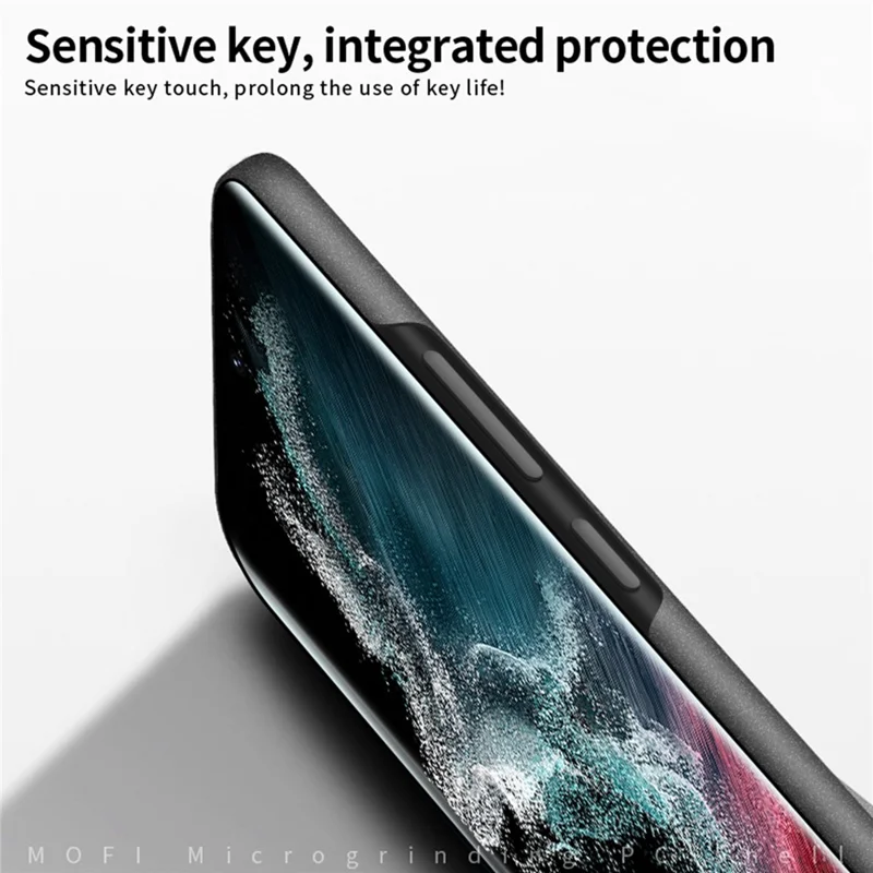 MOFI Shield Matte Series for Samsung Galaxy S22 Ultra 5G Fall Protection Hard PC Phone Case Protector Cover - Red