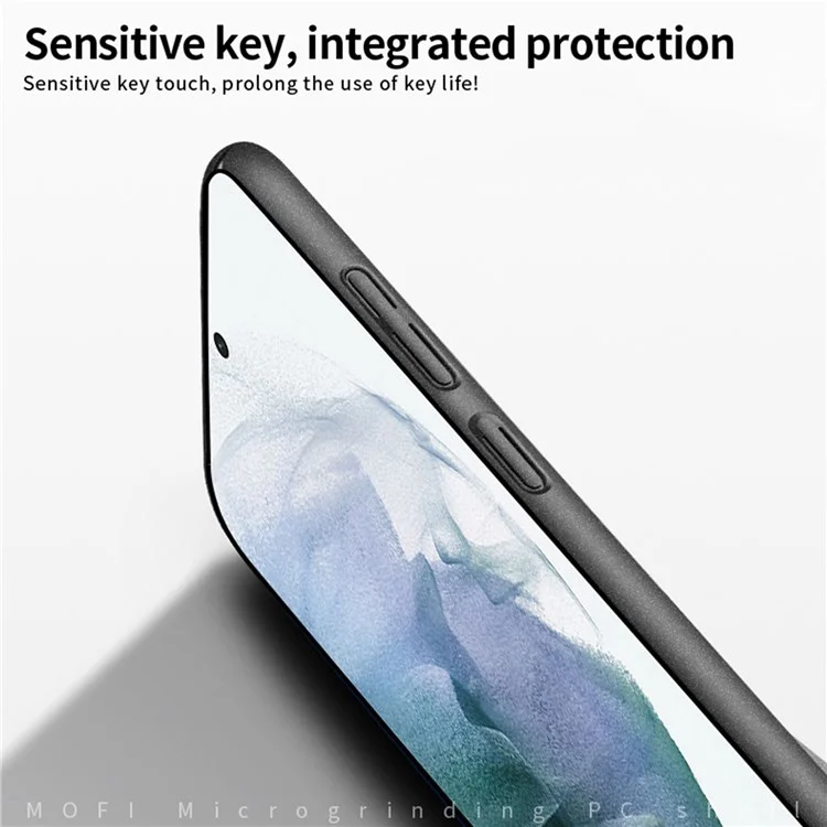 MOFI Shield Matteserie Für Samsung Galaxy S22+ 5G Impact Resistant Hard PC Phone Case Protector Deckung - Schwarz