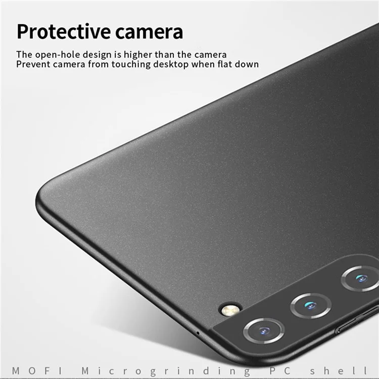 MOFI Shield Matteserie Für Samsung Galaxy S22+ 5G Impact Resistant Hard PC Phone Case Protector Deckung - Schwarz