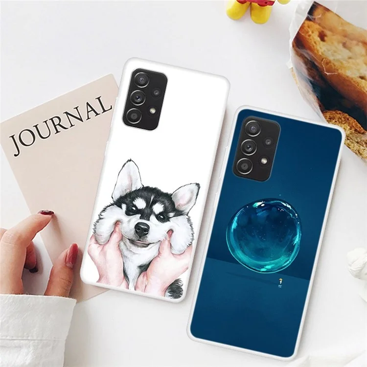 For Samsung Galaxy A13 4G Pattern Printing Drop-proof Soft TPU Case Protective Phone Cover - Flower