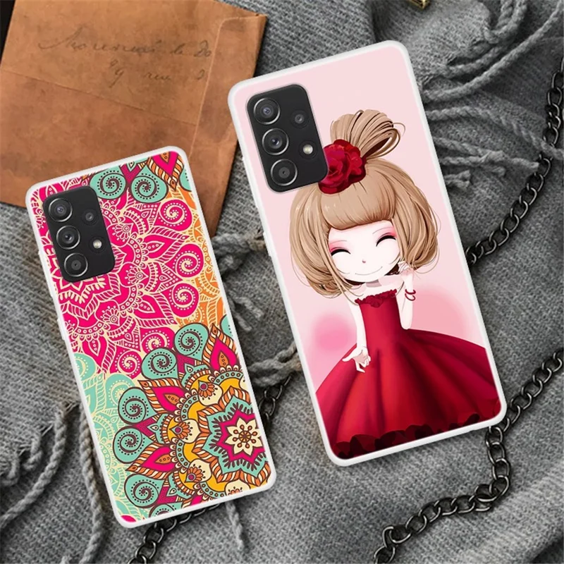 TPU Slim Case for Samsung Galaxy A13 4G Protective Phone Cover Pattern Printed Anti-drop Case - Daisy