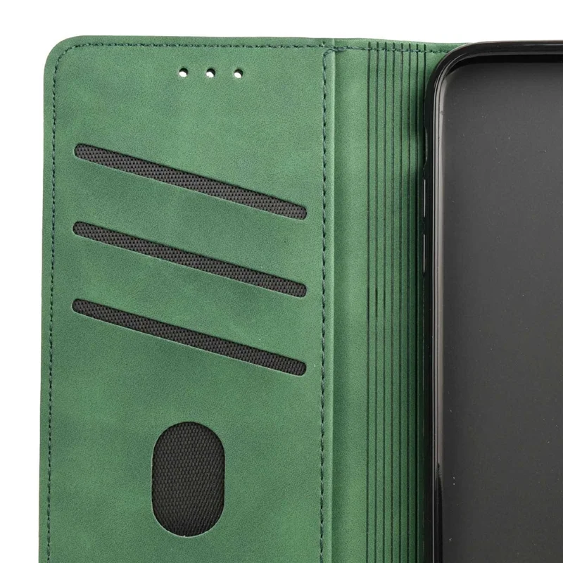 For Samsung Galaxy M23 5G/F23 5G Shockproof Phone Wallet Stand Cover Splicing Design PU Leather Anti-drop Case Shell - Green