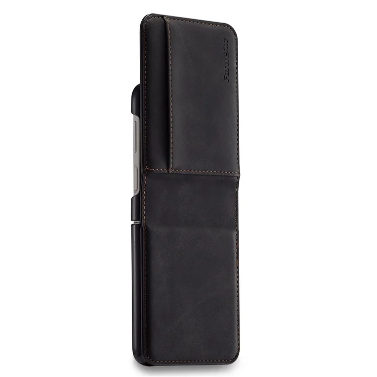 FORWENW pour Samsung Galaxy Z Flip3 5G Fantasy Series Skin-touch Cover Fente pour carte Conception en cuir PU Anti-chute Étui de téléphone cellulaire - Noir